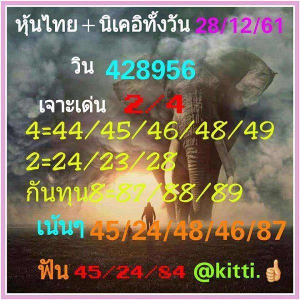 แจกหวยหุ้นฟรี 28/12/61 8