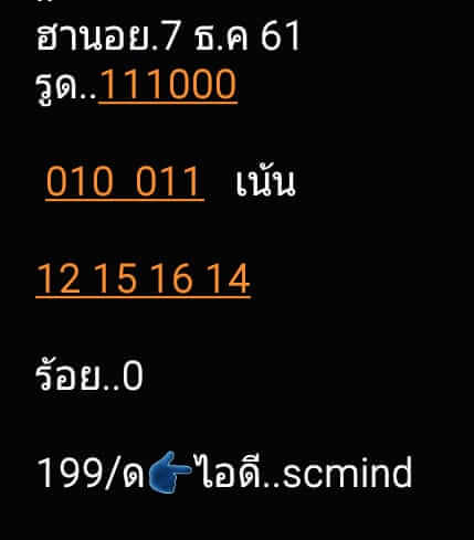 สูตรหวยฮานอยเด็ดๆ 7/12/61 3