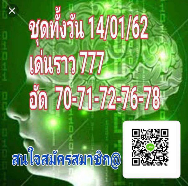 เลขชุดหวยหุ้น 14/1/62 12