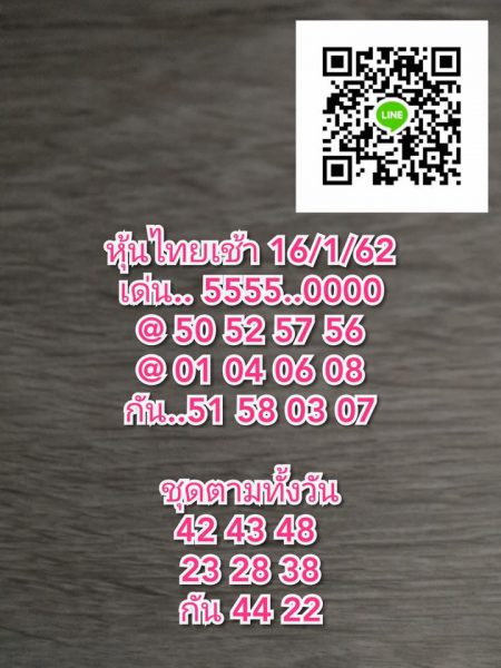 หวยหุ้นช่อง 9 16/1/62 14