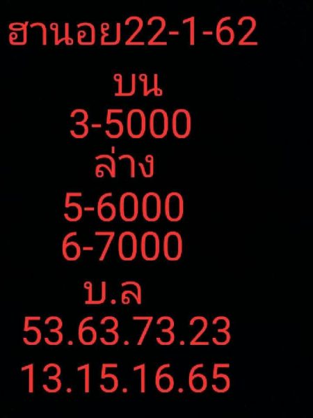 แจกสูตรหวยฮานอย 22/1/62 9