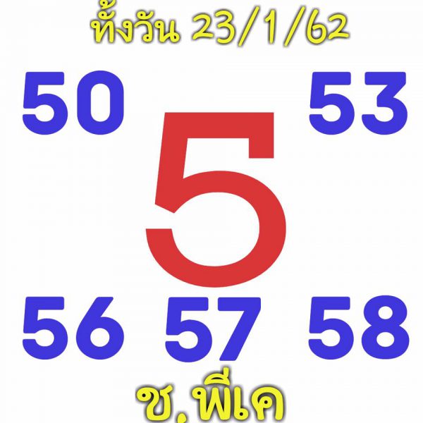 หวยหุ้นเด่นวันนี้ 23/1/62 14