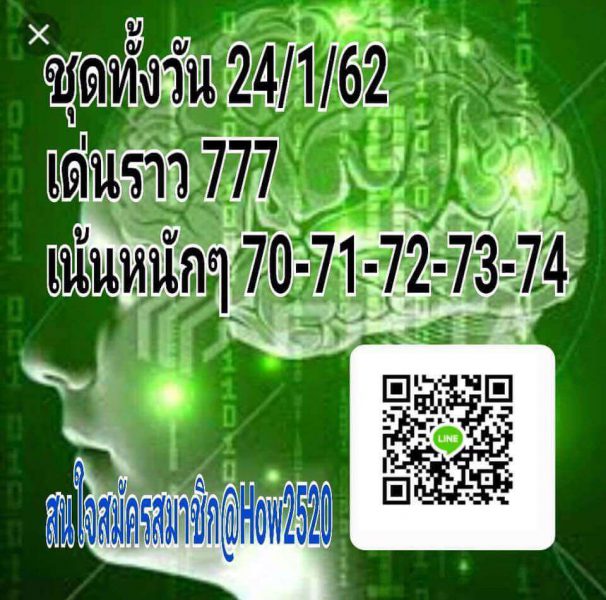 หวยหุ้นชุดทั้งวัน 24/1/62 12