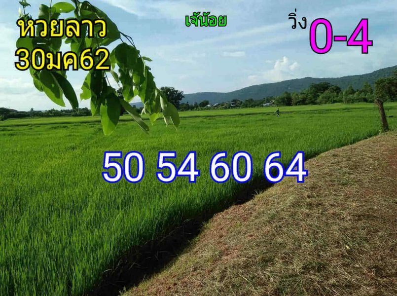 เลขเด่นหวยลาว 30/1/62 2