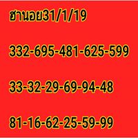 หวยฮานอยวันนี้ 31/1/62 10