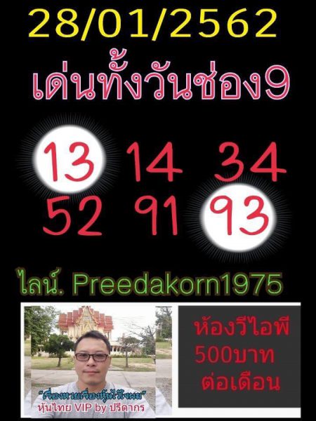 สูตรหวยหุ้นตรงๆ 28/1/62 6