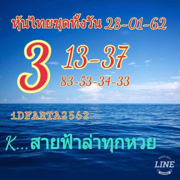 สูตรหวยหุ้นตรงๆ 28/1/62 7