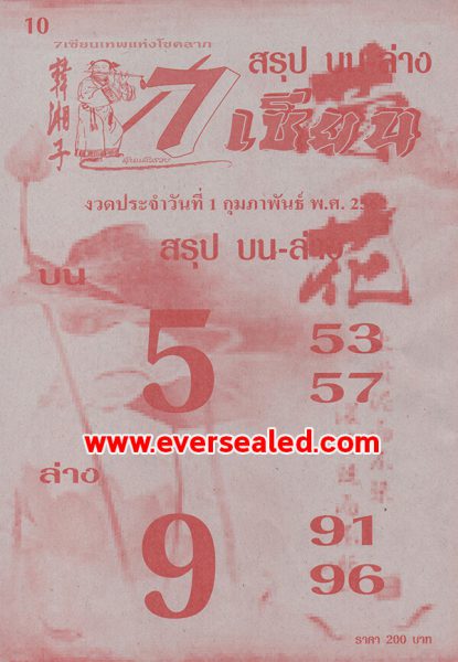 หวย7เซียน 1/2/62