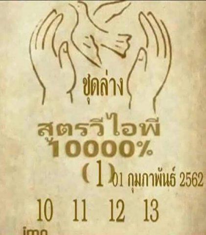 หวยสูตรวีไอพี 1/2/62