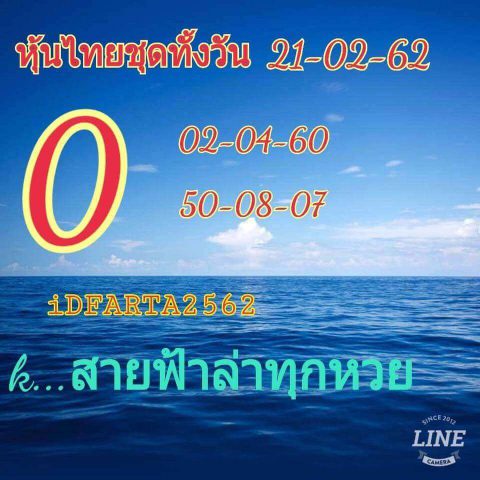 เลขเด็ดหวยหุ้น 21/2/62 10