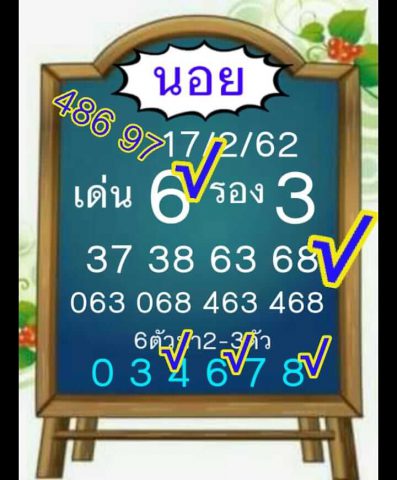 หวยฮานอยวันนี้ 18/2/62 5