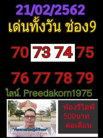 เลขเด็ดหวยหุ้น 21/2/62 11