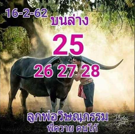 หวยลูกพ่อวิษณุกรรม 16/2/62