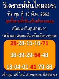 วิเคราะห์หวยหุ้น 13/3/62 4