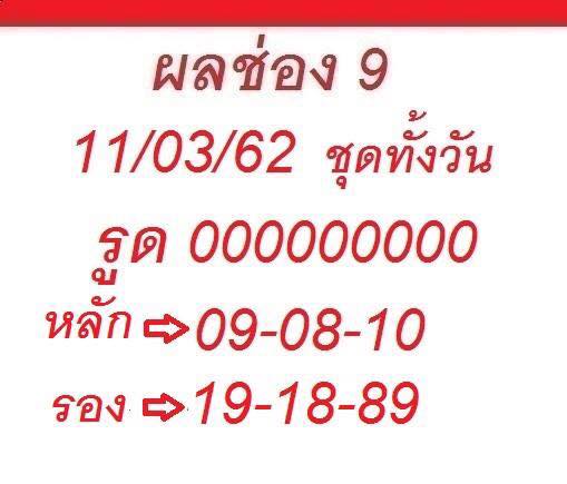 เลขเด็ดหวยหุ้น 11/3/62 7