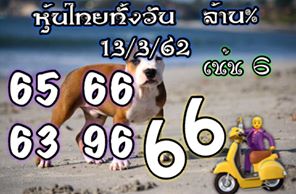 วิเคราะห์หวยหุ้น 13/3/62 11