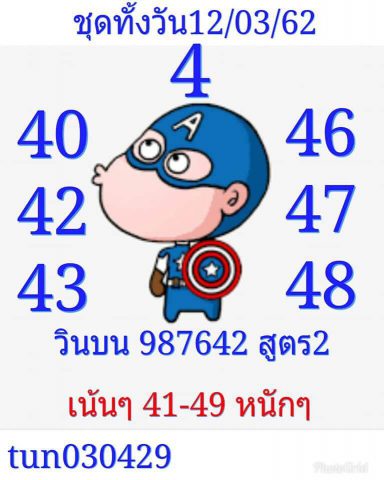 หวยหุ้นไทย4รอบ 12/3/62 9