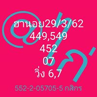 ผลหวยฮานอย 29/3/62 3