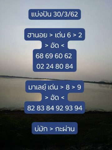 หวยฮานอยวันนี้ 3/4/62