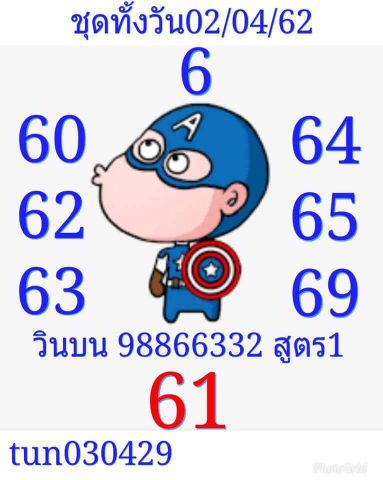 หวยหุ้นบน-ล่าง 2/4/62 11