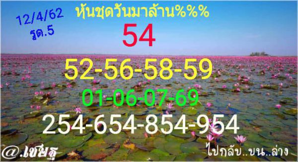 สูตรหวยหุ้นตรงๆ 12/4/62 7