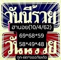 วิเคราะห์หวยฮานอย 10/4/62 11