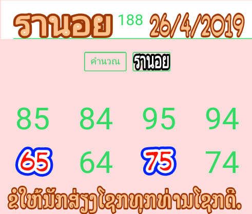 แนวทางหวยฮานอย 26/4/62 6