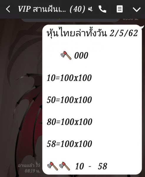 แนวทางหวยหุ้น 2/5/62