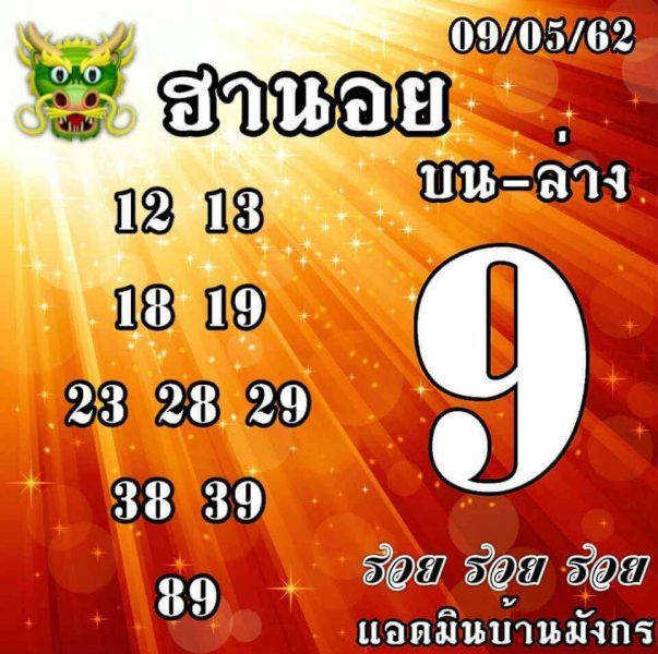 ฟรีหวยฮานอย 9/5/62 4