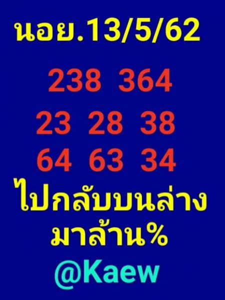 หวยฮานอยเลขเด็ด 13/5/62 2