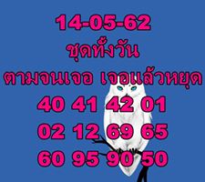 หวยหุ้นไทย 14/5/62