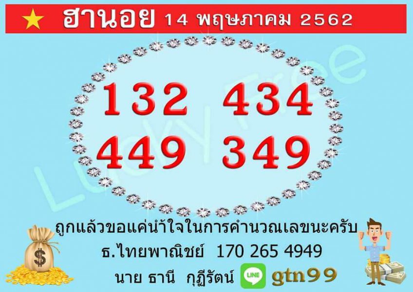 หวยฮานอยวันนี้ 14/5/62 7