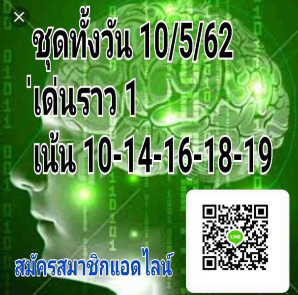 แจกตัวเลขหวยหุ้น 10/5/62 9