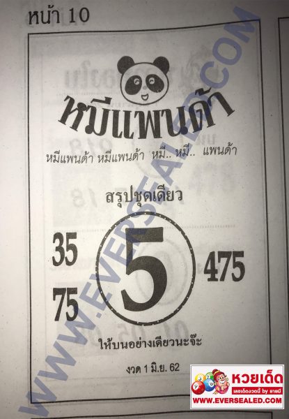 หมีแพนด้า 1/6/62