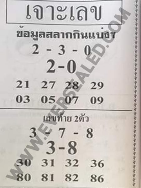 หวยเจาะเลข 1/6/62