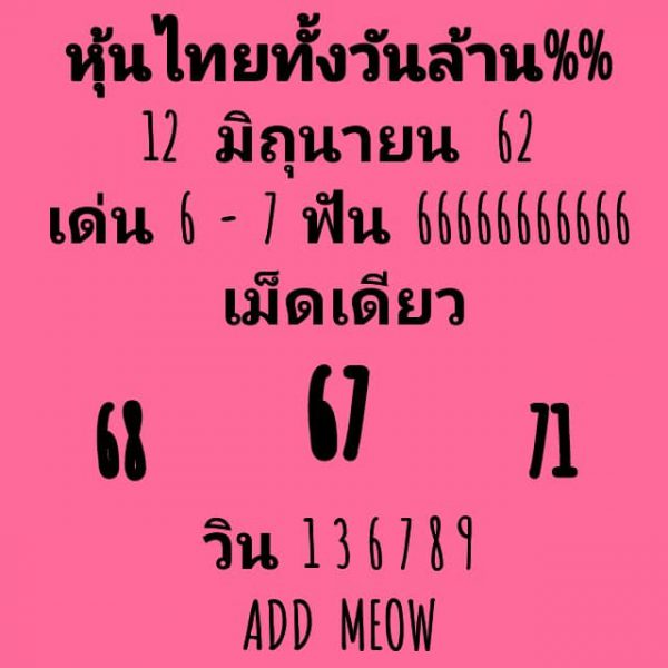 หวยหุ้น 12/6/6 9