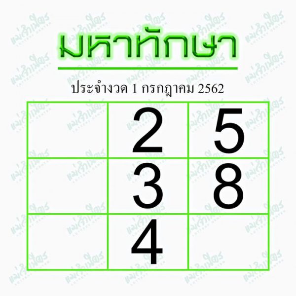 มหาทักษา 1/7/62