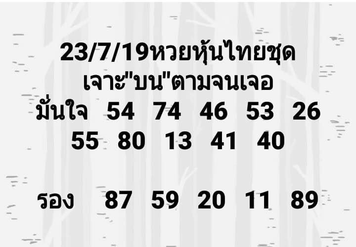 แนวทางหวยหุ้นวันนี้ 23/7/62 ชุดที่ 10