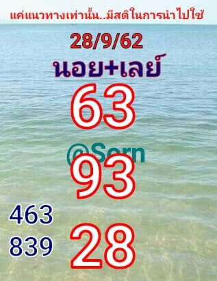 หวยมาเลย์วันนี้ 28/9/62 ชุดที่1