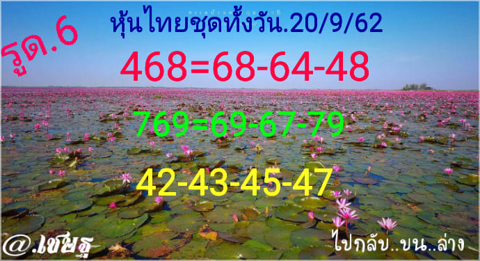 หวยหุ้นวันนี้ 20/9/62 ชุดที่3