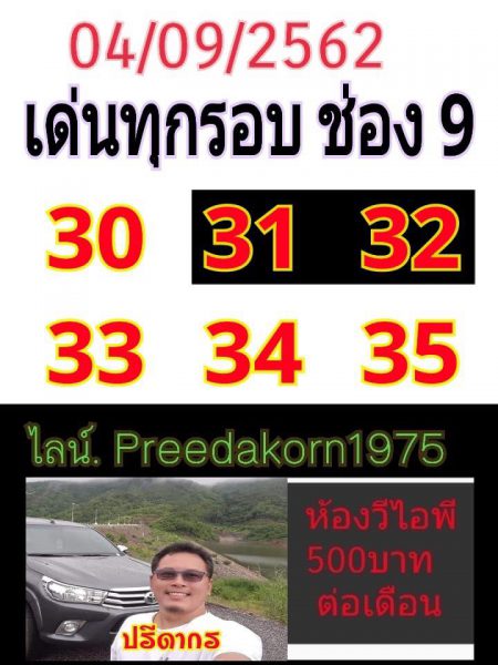 แนวทางหวยหุ้น 4/9/62 ชุดที่ 11