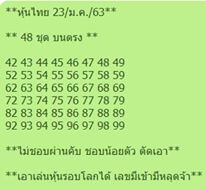 หวยหุ้นวันนี้ 23/1/63 ชุดที่4