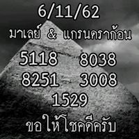 หวยมาเลย์วันนี้ 6/11/62 ชุดที่8