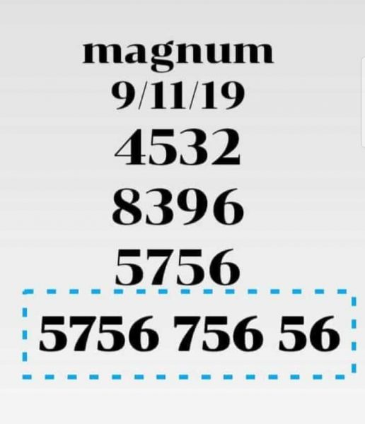 หวยมาเลย์วันนี้ 9/11/62 ชุดที่3