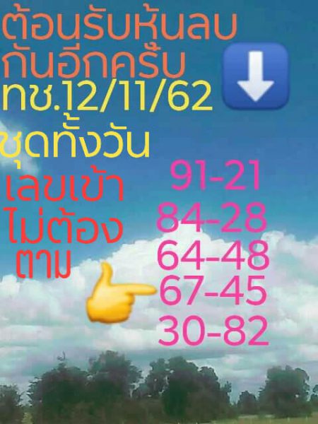 แนวทางหวยหุ้นวันนี้ 12/11/62 ชุดที่14