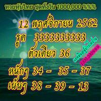 แนวทางหวยหุ้นวันนี้ 12/11/62 ชุดที่8