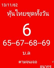 เลขเด็ดหุ้นไทย 13/11/62 ชุดที่12