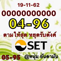 หวยหุ้นวันนี้ 19/11/62 ชุดที่9