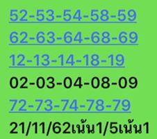 หวยหุ้นวันนี้ 21/11/62 ชุดที่1