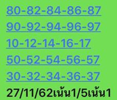 หวยหุ้นวันนี้ 27/11/62 ชุดที่2